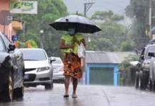 Lluvias continuarán este lunes en varias zonas de República Dominicana